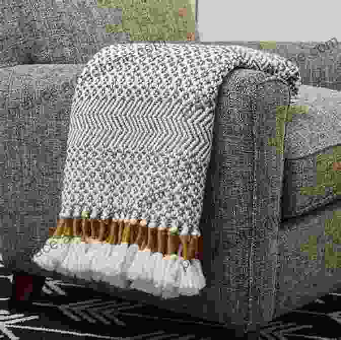 A Crocheted Blanket Adorned With Intricate Tassels 200 Ripple Stitch Patterns: Exciting Patterns To Knit And Crochet For Afghans Blankets And Throws