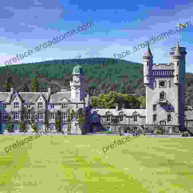 A Picturesque Landscape Of The Scenic Balmoral Castle, The Private Scottish Residence Of The Royal Family. A Personal Portrait Of The Royal Family