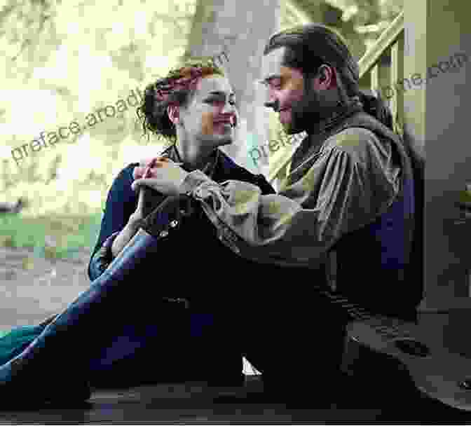 A Tender Moment Between Roger MacKenzie And Brianna Randall, Two Young Lovers Navigating A Time Crossed Romance. The Fiery Cross (Outlander 5)