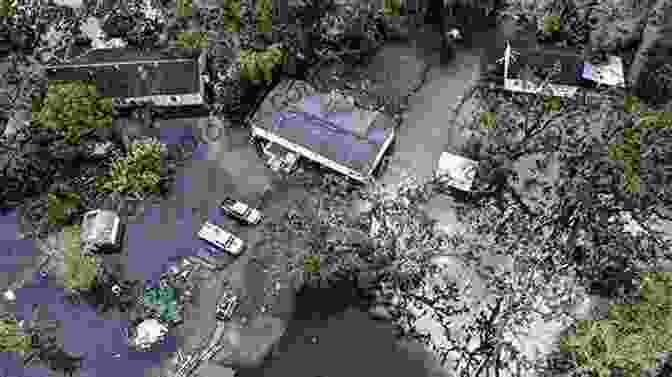 Aerial View Of A Coastal Community Devastated By A Hurricane, Demonstrating The Destructive Power Of Coastal Hazards Waves Tides And Shallow Water Processes