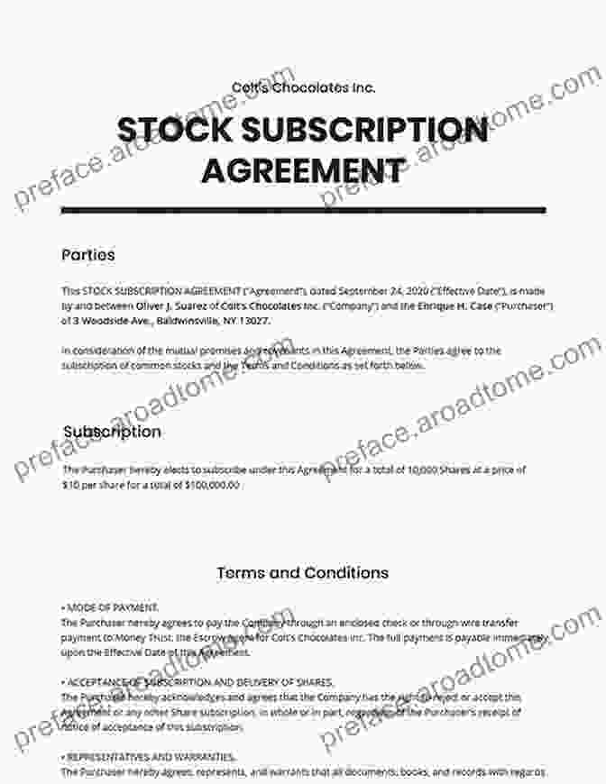 Corporate Stock Lawyer Drafted Subscription Agreement Corporate Stock: Lawyer Drafted Subscription Agreement With Instructions