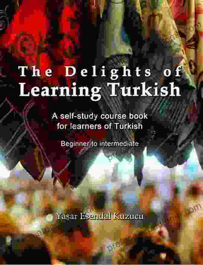 Cover Of The Self Study Course For Learners Of Turkish Book, Featuring A Colorful Turkish Flag And A Group Of People Learning Turkish The Delights Of Learning Turkish: A Self Study Course For Learners Of Turkish