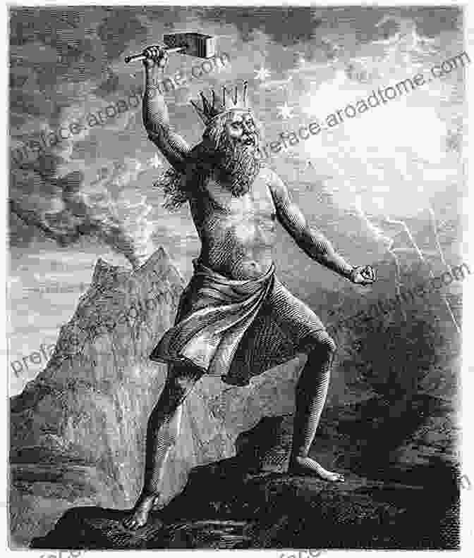 Depiction Of The Norse God Thor, Wielding His Hammer Mjölnir Norse Mythology Paganism Magic Vikings Runes: 4 In 1: Learn All About Norse Gods Viking Heroes Explore The World Of Pagan Religion Rituals Magick Spells Elder Futhark Runes Asatru