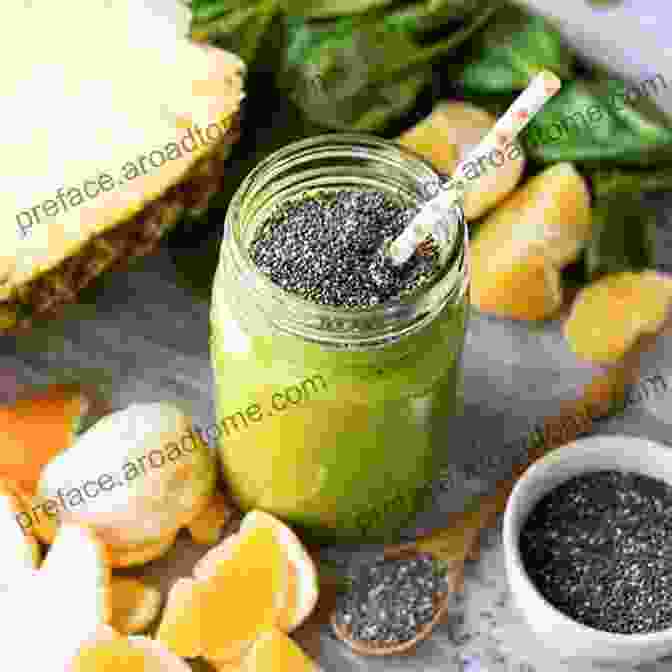 Emerald Green Smoothie Topped With Chia Seeds And Goji Berries 21 Best Superfood Berry Recipes Discover Superfoods #3: Superfoods For The Brain Best 21 Antioxidant Rich Berry Brain Food Recipes On The Planet