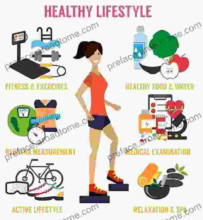 Illustration Of A Healthy Lifestyle, Including Exercise, Nutrition, And Stress Management Acne Remedies Organic Skin Care And Anti Aging Guide: Learn How To Attain A Clear Skin Naturally And Without Harmful Ingredients And How To Maintain Your Looks And Your Health At Any Age