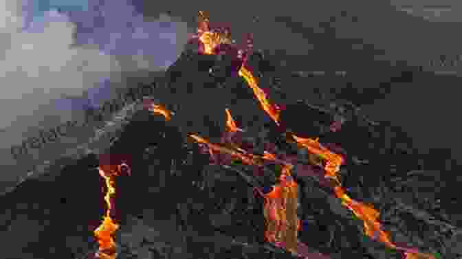 Molten Lava Flowing From A Volcanic Eruption, Illuminating The Night Sky A Dangerous Planet: Volcanoes And Earthquakes (Adventures In Earth Science)