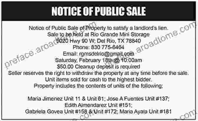 Public Sale Notice Daily Journal Public Sale Notice: Daily Journal