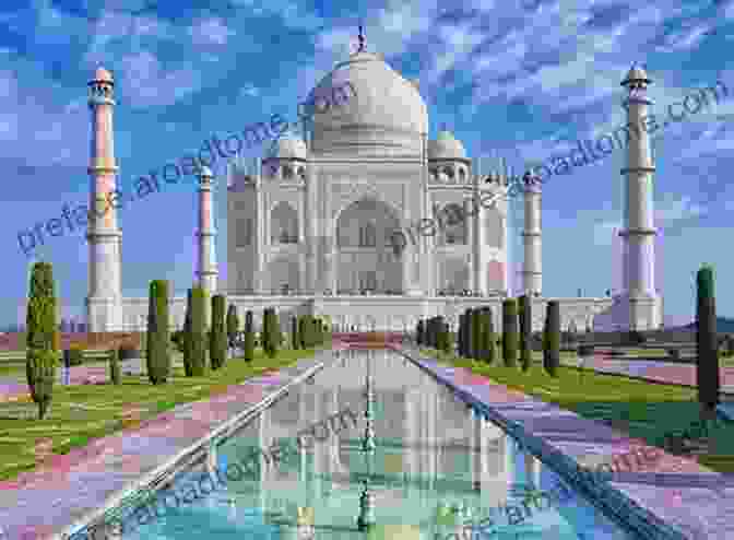 The Iconic Taj Mahal Mausoleum In India, An Architectural Masterpiece Of Mughal Architecture With Its White Marble Dome And Intricate Detailing. Moroccan Identity: A Rich Representation By A Diverse Set Of Architectural Designs