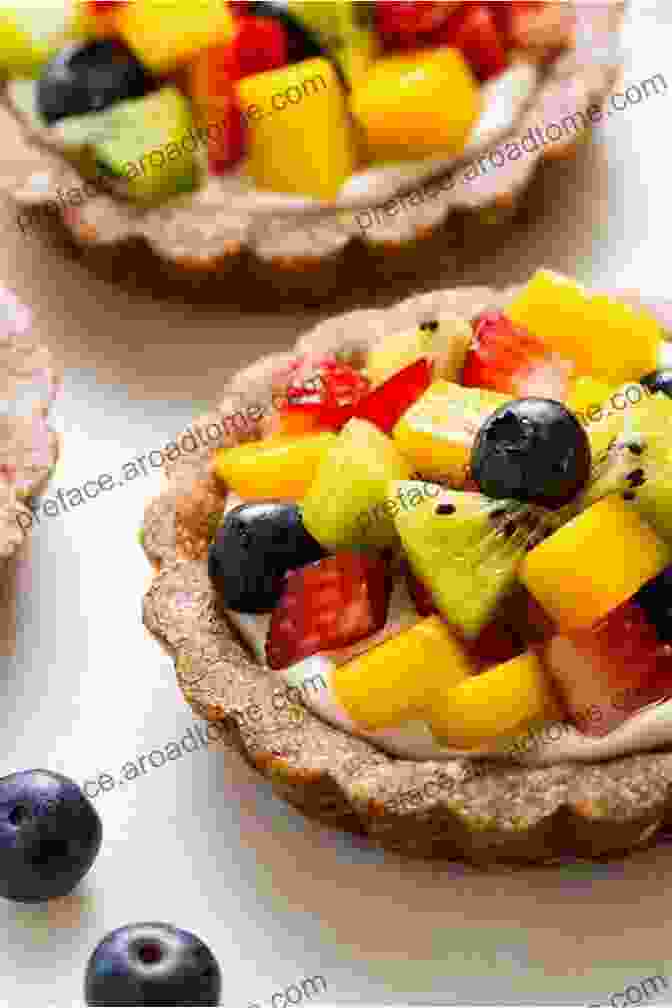 Vibrant Vegan Fruit Tart With Fresh Berries And Creamy Cashew Cream Dessert Served Dairy Free: Fun And Easy To Prepare Non Dairy Dessert Recipe Cookbook